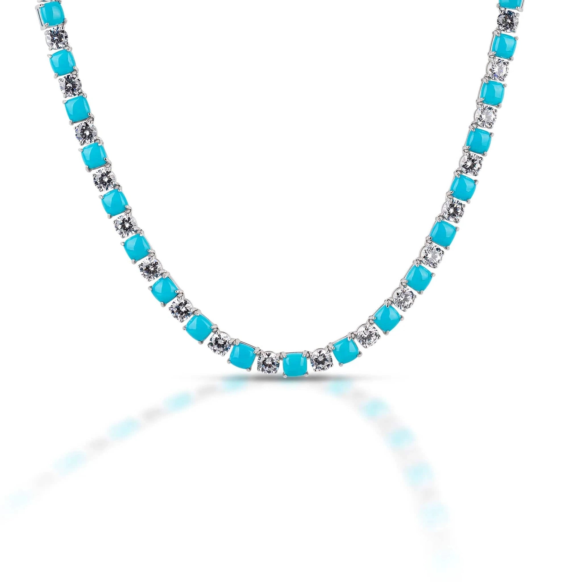 KELLY HERD CLEAR AND TURQUOISE NECKLACE
