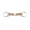 Jump'In Triple cannon French mouth Eggbutt bit with flats