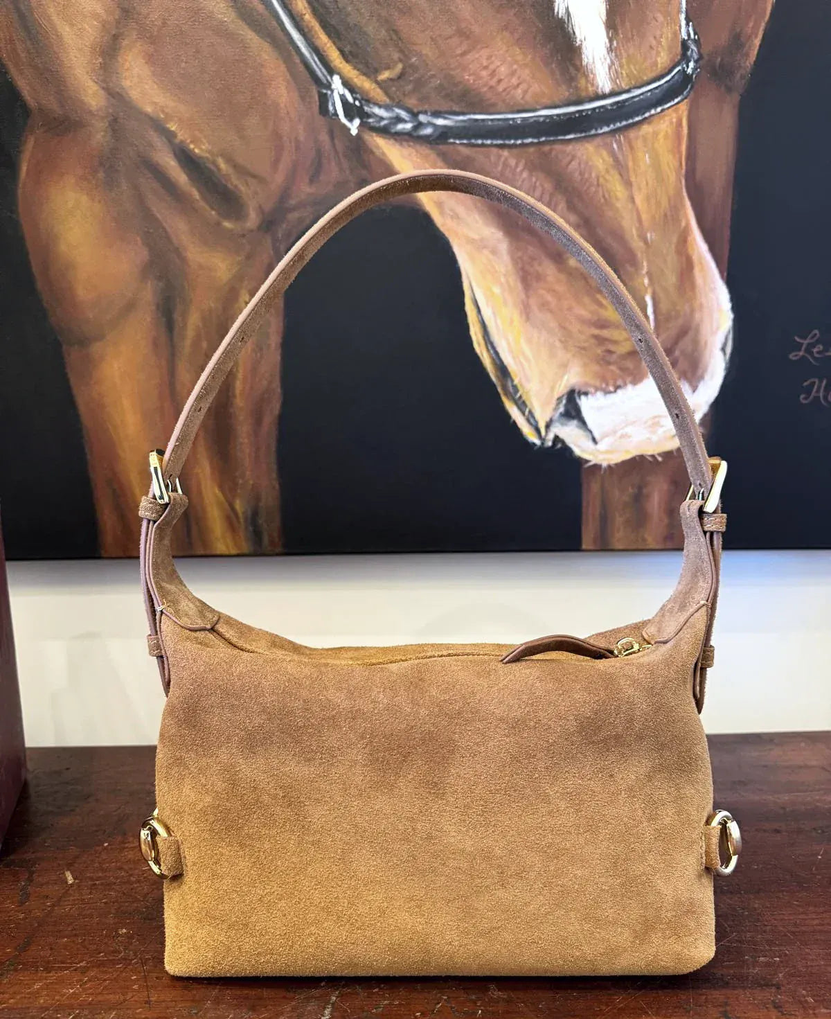 TUCKER TWEED - Bethany Bit Bag Suede- Limited Edition Milk Chocolate