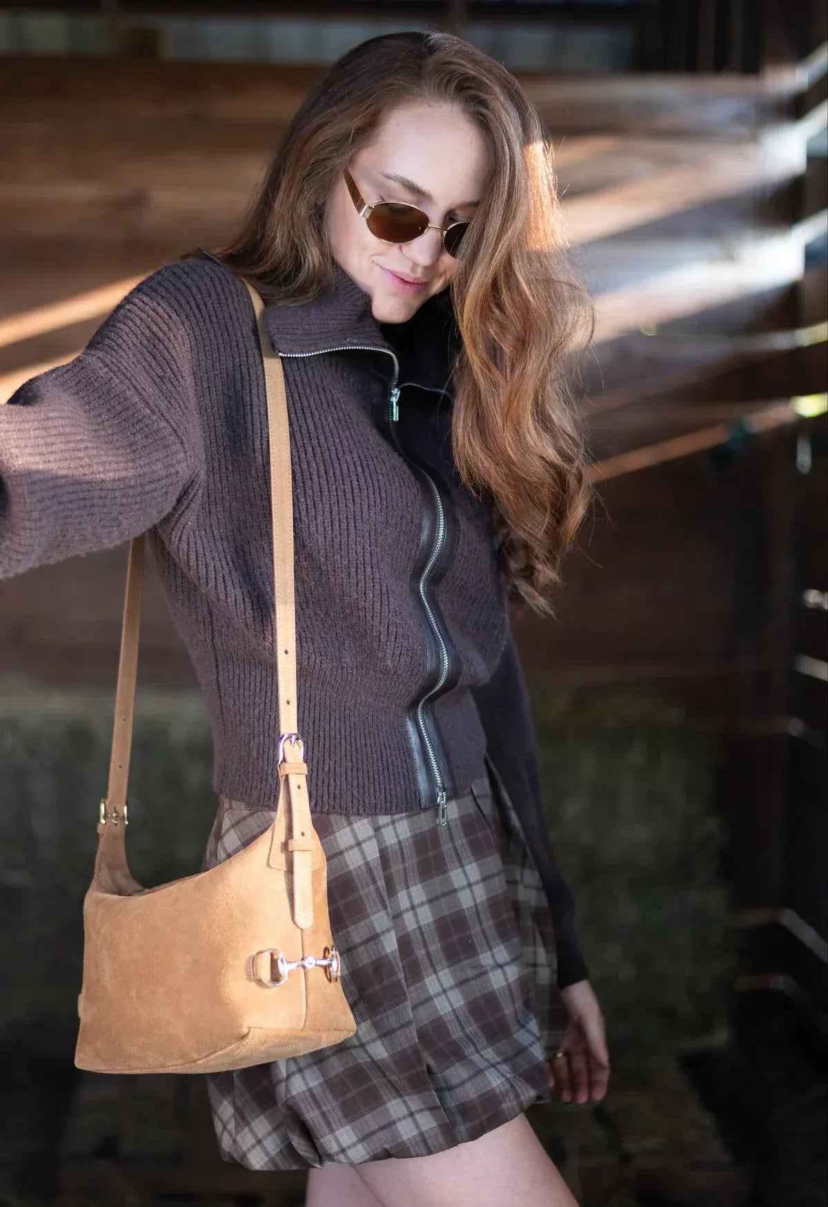 TUCKER TWEED - Bethany Bit Bag Suede- Limited Edition Milk Chocolate