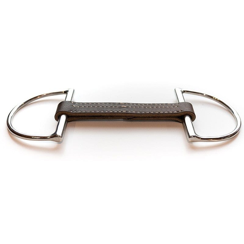 Jump'In  -  US flat leather D ring bit