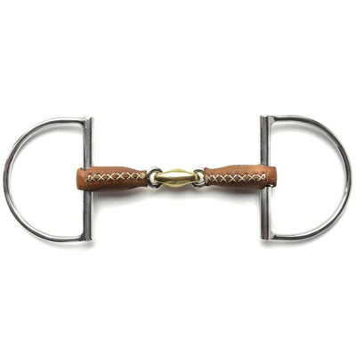 Jump'In  - US leather french mouth D ring bit