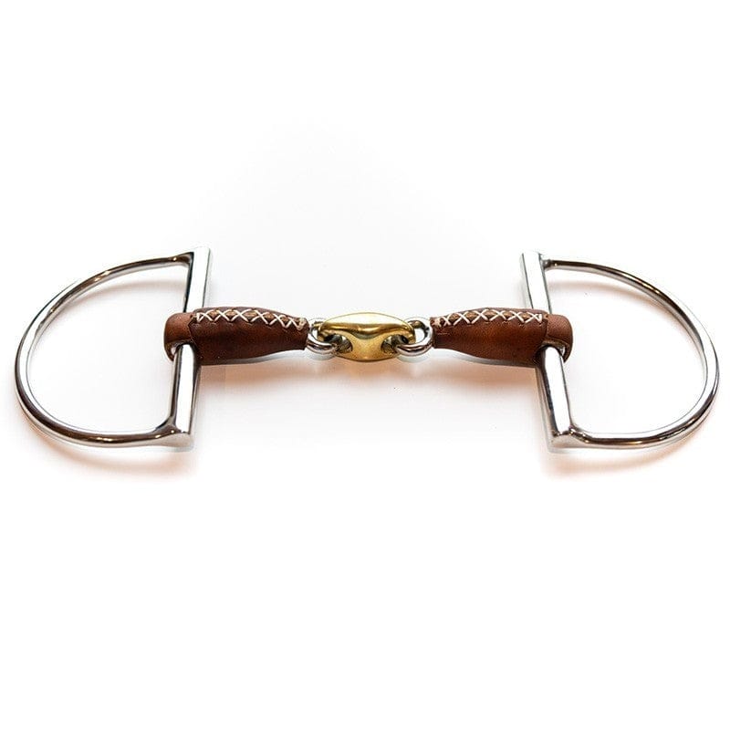Jump'In  - US leather french mouth D ring bit