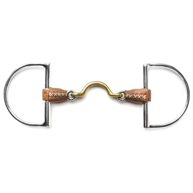 Jump'In - US leather High ported french mouth D ring bit