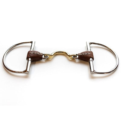 Jump'In - US leather High ported french mouth D ring bit