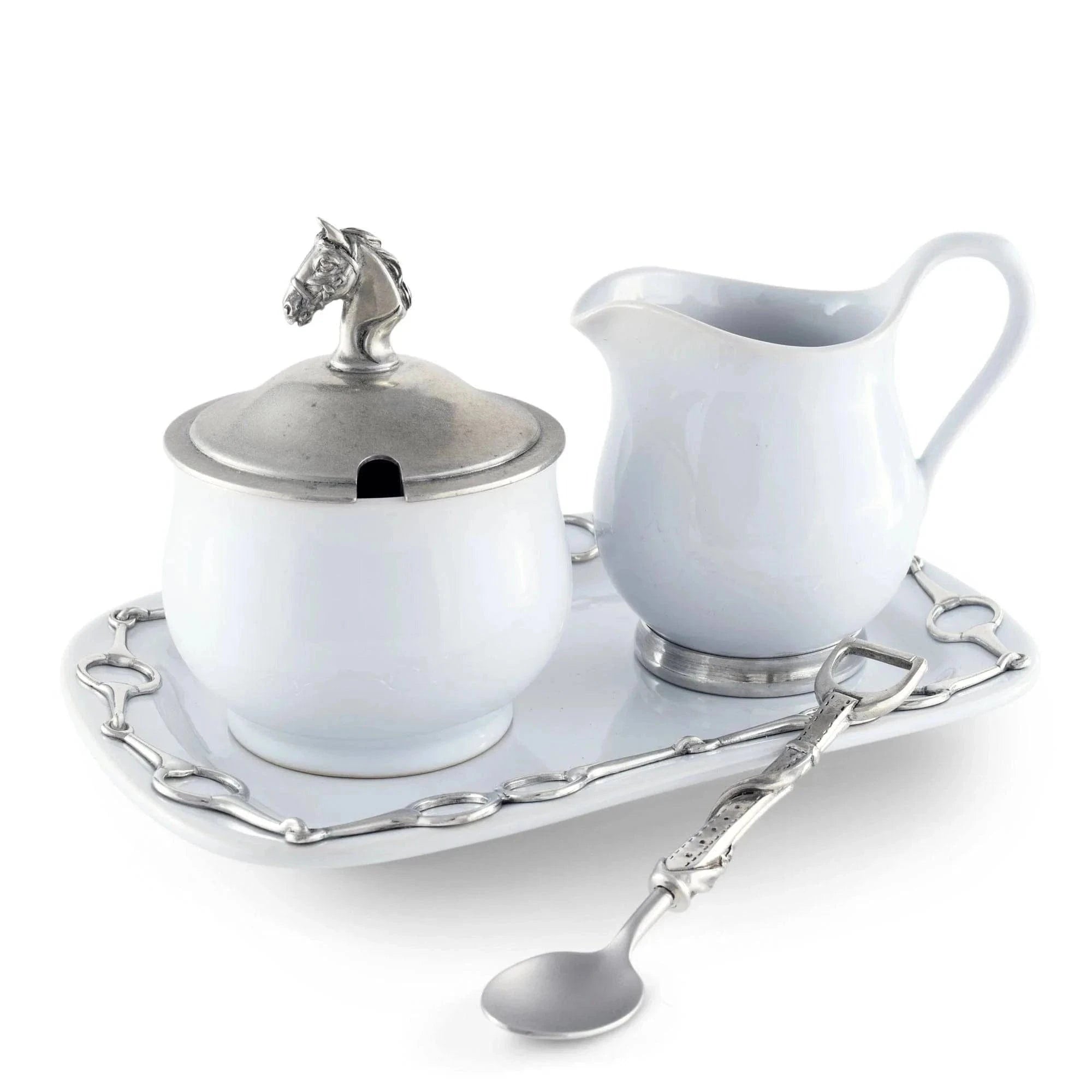Vagabond House - Equestrian Sugar and Creamer Set - Exceptional Equestrian