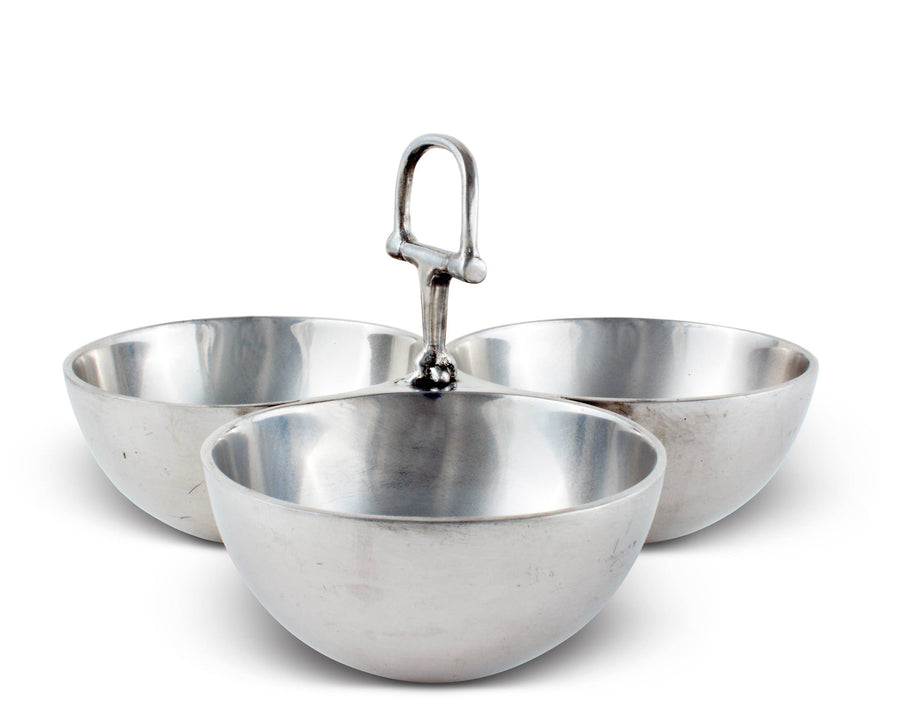 Arthur Court - Equestrian Bit 3 Nut Bowl - Exceptional Equestrian 