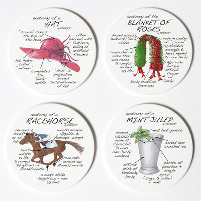 Dishique - Derby Anatomy Coasters - Exceptional Equestrian