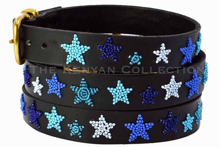Indigo Stars Belt - Wide Width - Exceptional Equestrian 