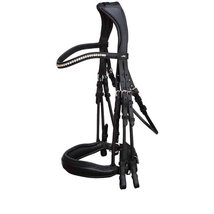 Finesse Cassidy Snaffle Bridle (Black with Silver Buckles) - Build a Bridle Finesse Cassidy Snaffle Bridle (Black with Silver Buckles) - Build a Bridle