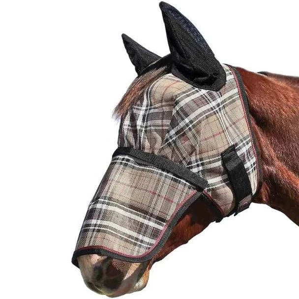 Kensington - Fly Mask with Long Nose w/ Soft Ears - Exceptional Equestrian