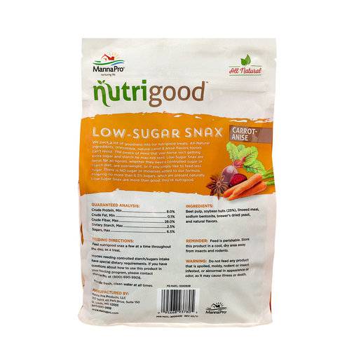 Manna Pro Nutrigood Low-Sugar Snax for Horses - Exceptional Equestrian