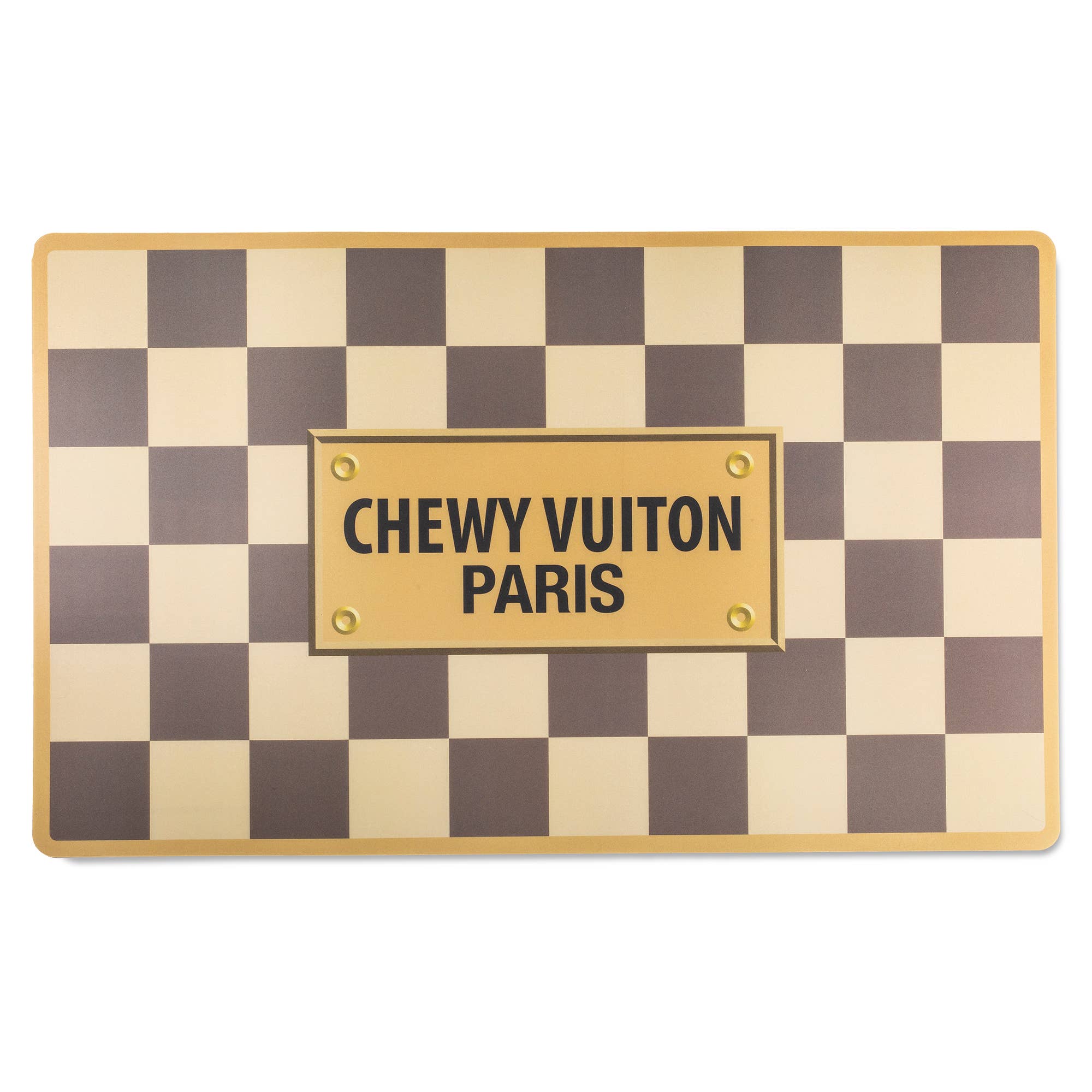 Haute Diggity Dog - Checker Chewy Vuiton Placemat - Exceptional Equestrian