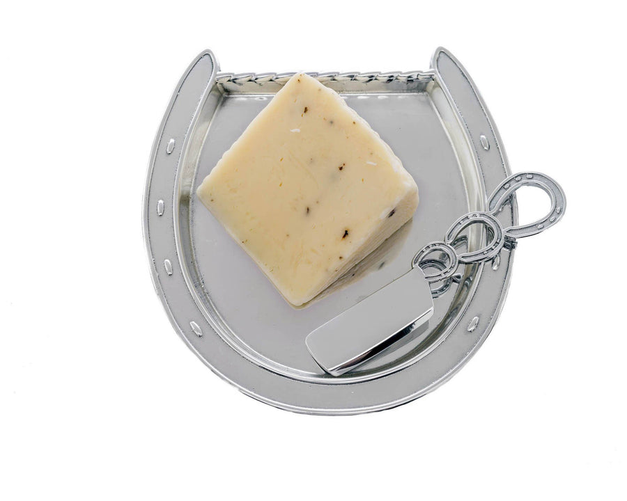 Arthur Court - Horseshoe Plate with Server - Exceptional Equestrian 