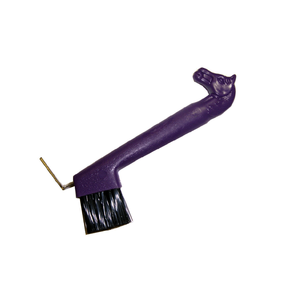 HILL BRUSH INC 7" Metal Hoof Pick and Brush Assorted Colors - #2526 - Exceptional Equestrian