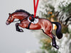 Classy Equine - Jumping Horse Ornament - Bay Hunter Jumper