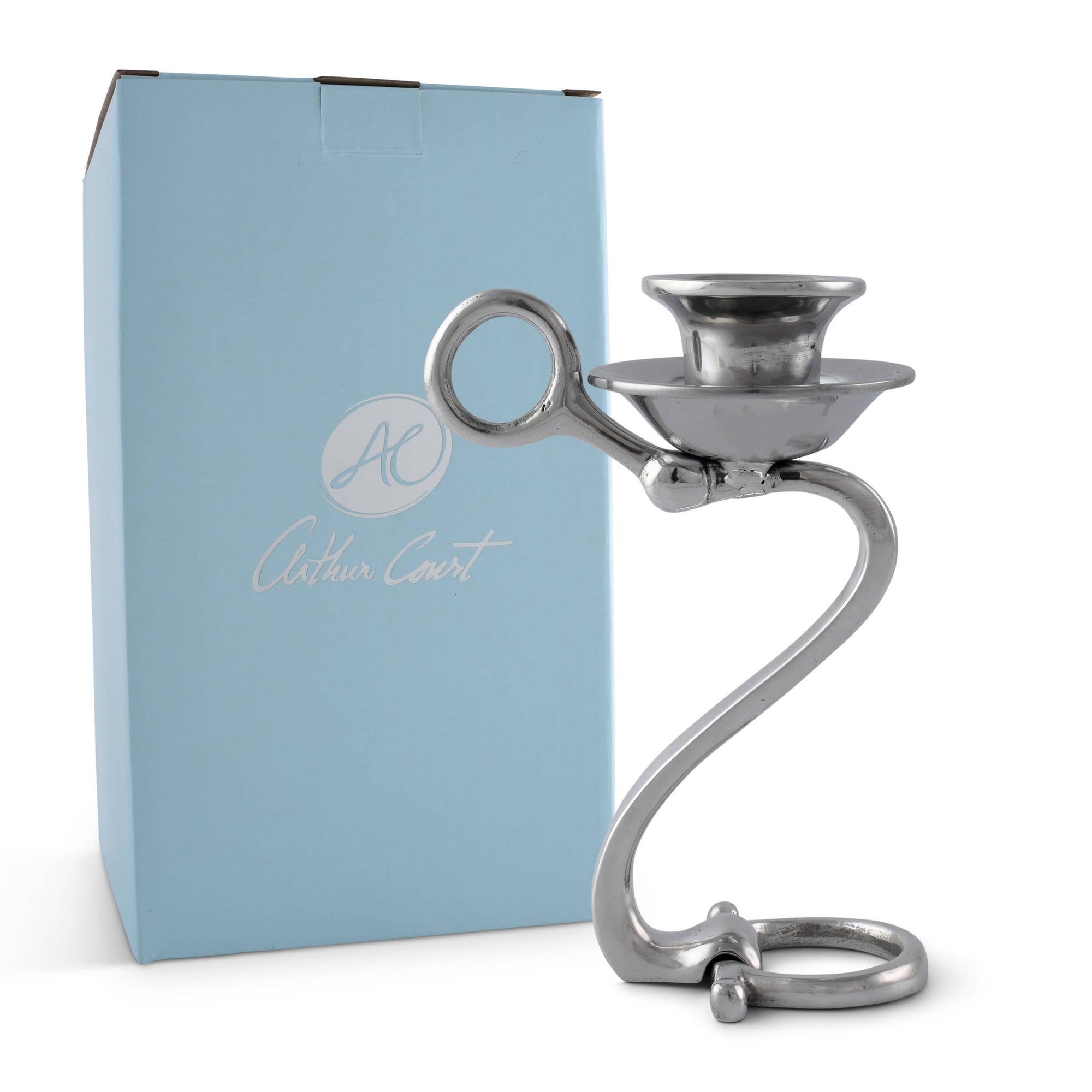 Arthur Court - Equestrian Bit Single Candlestick - Exceptional Equestrian