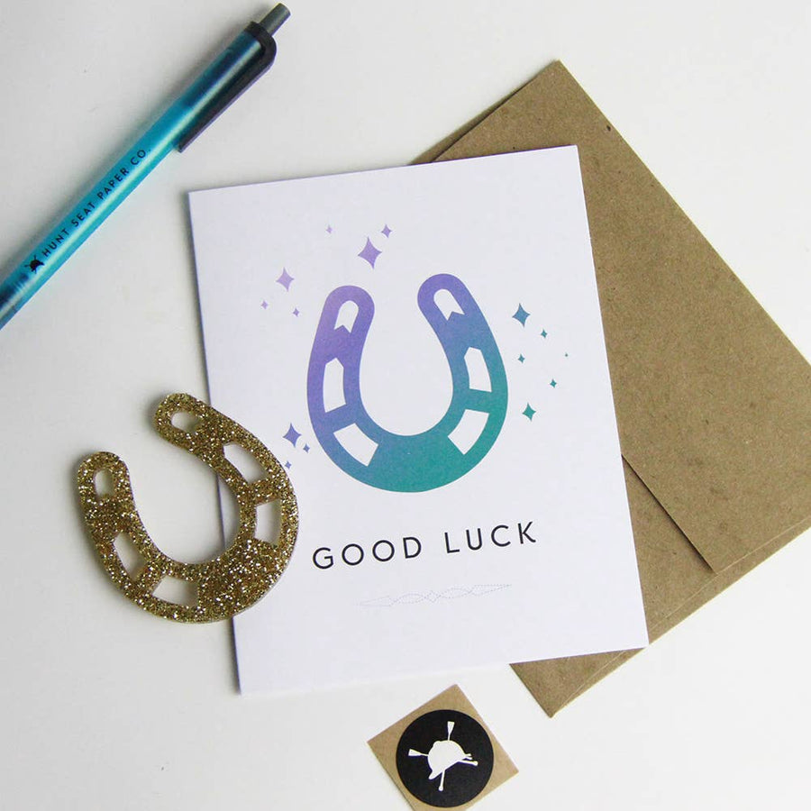 Hunt Seat Paper Co. - Good Luck Charm Equestrian Horse Greeting Card