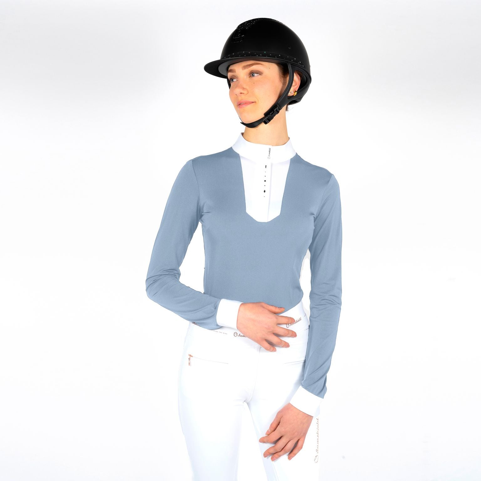 ForHorses Arietta SS Girls Show Shirt - Solids - Exceptional Equestrian