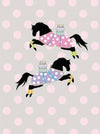 Horse Hollow Press - Horse Birthday Card: Polka Dot Horses w/ Cakes