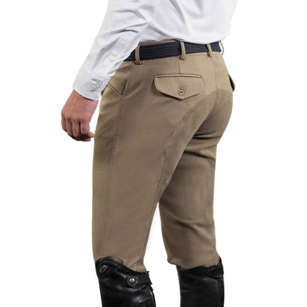 Ovation Men's EuroWeave DX 4-Pocket Front Zip Full Seat Breeches - Exceptional Equestrian