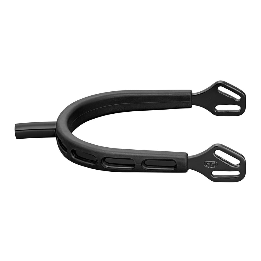 Herm Sprenger - ULTRA fit EXTRA GRIP spurs “Black Series” with Balkenhol fastening – Stainless steel anthracite, 25 mm flat