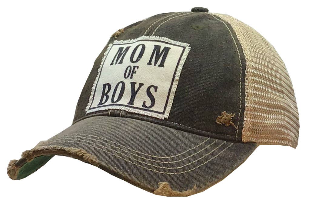 Vintage Life - Mom Of Boys Distressed Trucker Cap - Exceptional Equestrian