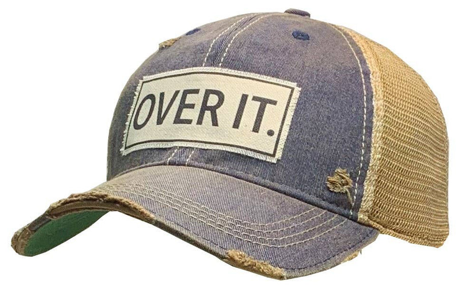 Vintage Life - Over It. Distressed Trucker Hat Baseball Cap