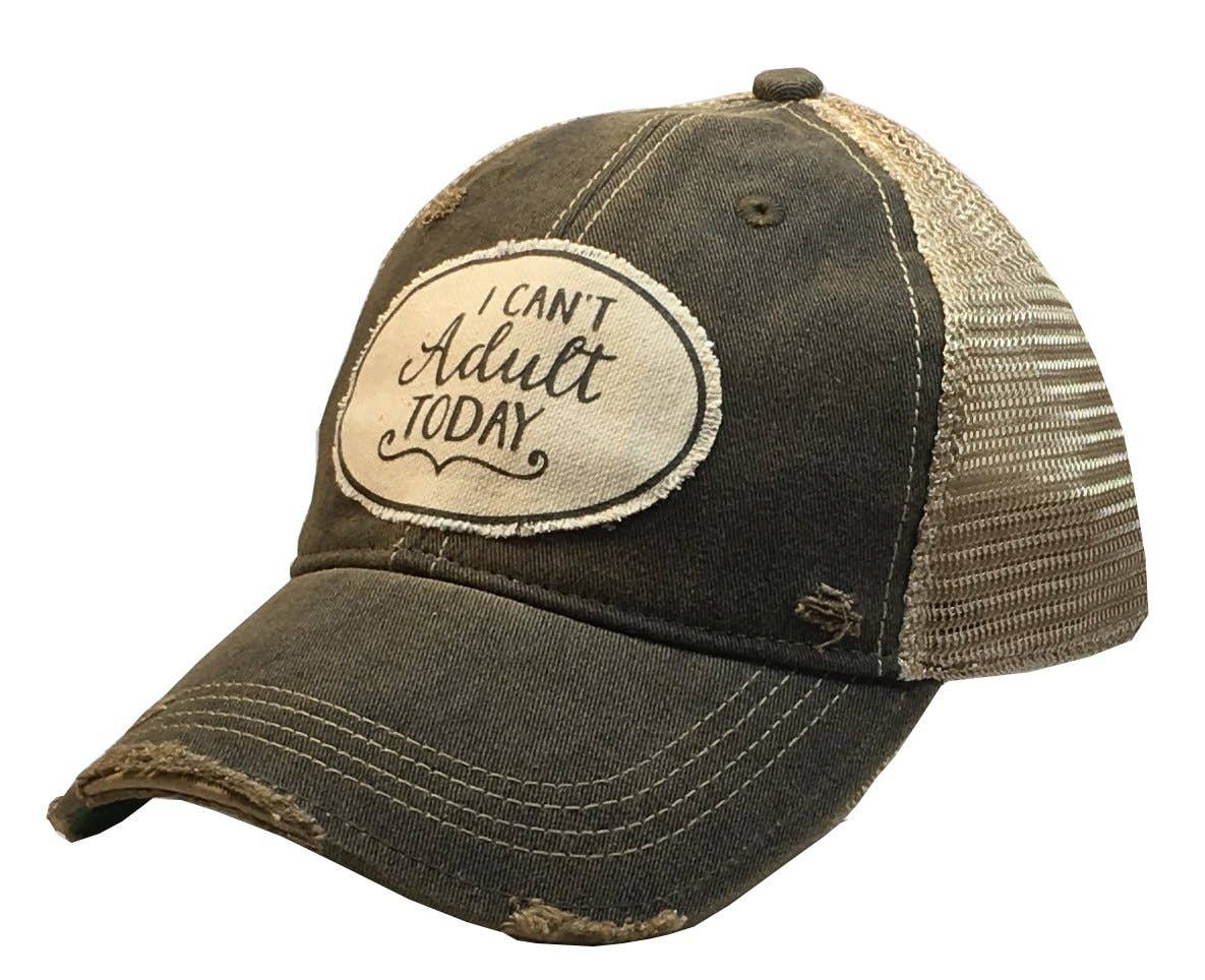 Vintage Life - I Can't Adult Today Distressed Trucker Cap - Exceptional Equestrian