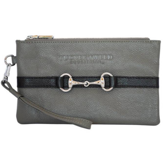 Tucker Tweed "Wellington" Wristlet in Black/Chestnut, Chestnut/Black, Grey/Black, Navy/Chestnut - Exceptional Equestrian