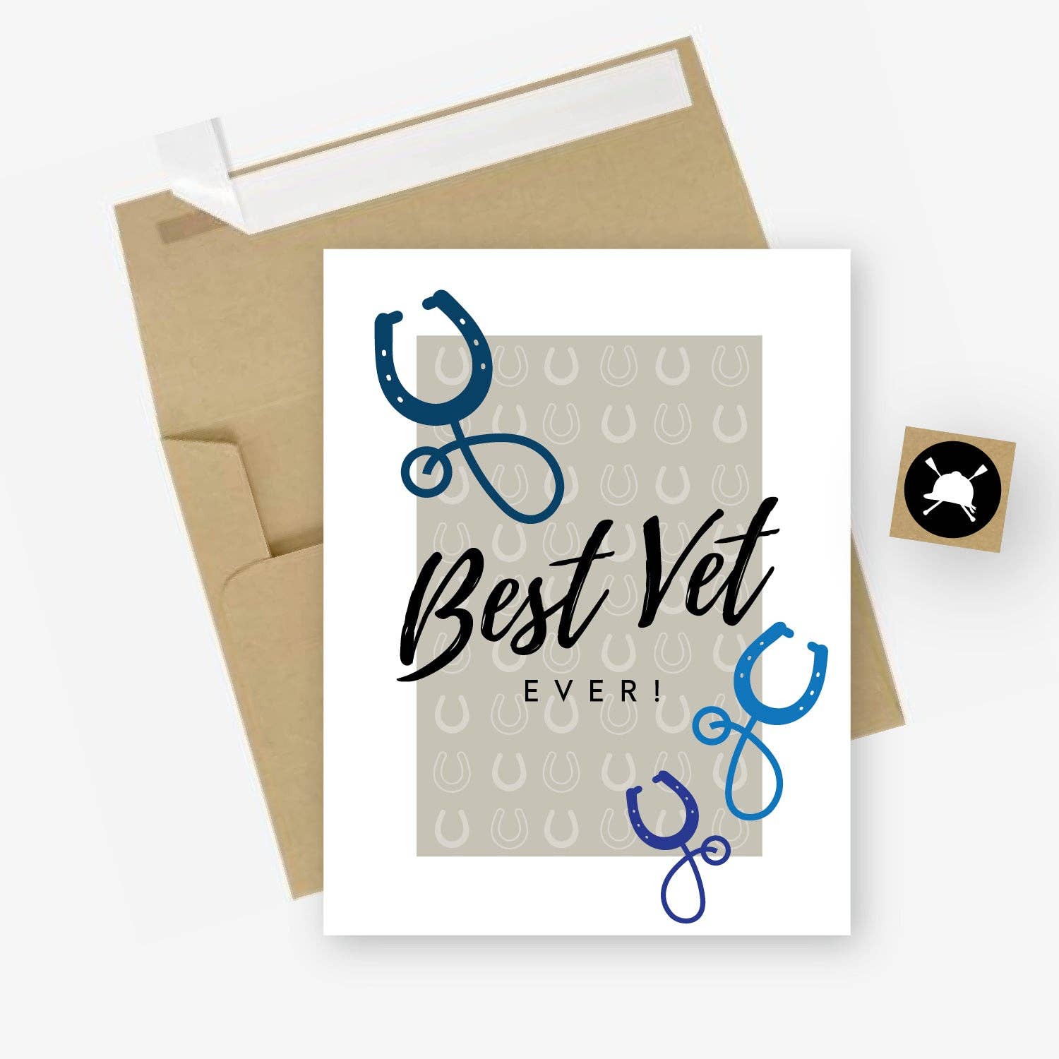 Hunt Seat Paper Co. - Best Vet Ever Equestrian Horse Greeting Card - Exceptional Equestrian
