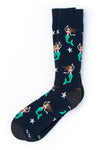 Alynn - Mermaids Are Real Sock - Navy Blue Carded Cotton