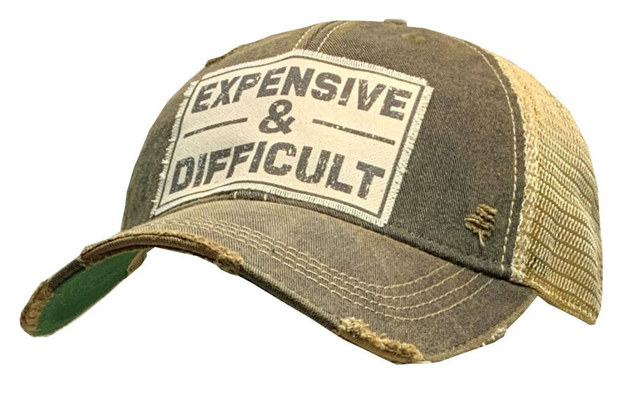 Vintage Life - Expensive & Difficult Trucker Hat Baseball Cap - Black
