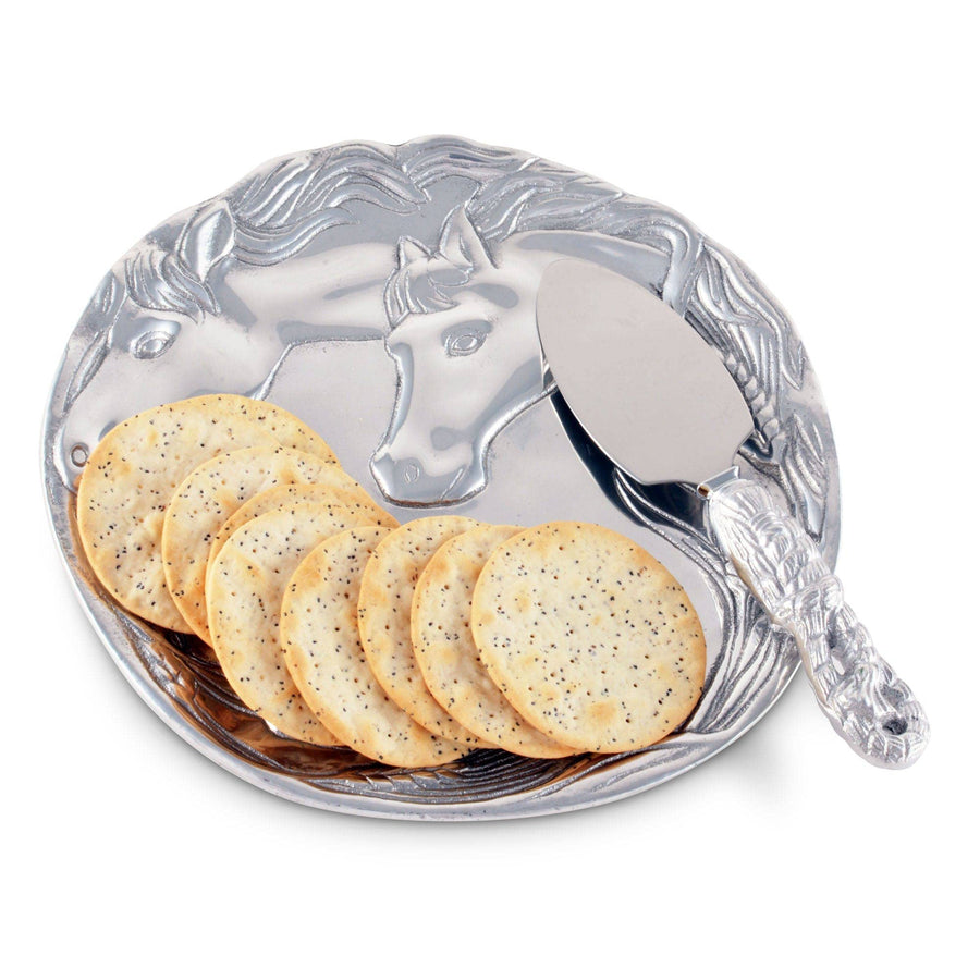 Arthur Court - Horse Plate with Server - Exceptional Equestrian 