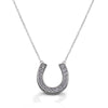 KELLY HERD CONTEMPORARY PAVÉ HORSESHOE NECKLACE - STERLING SILVER