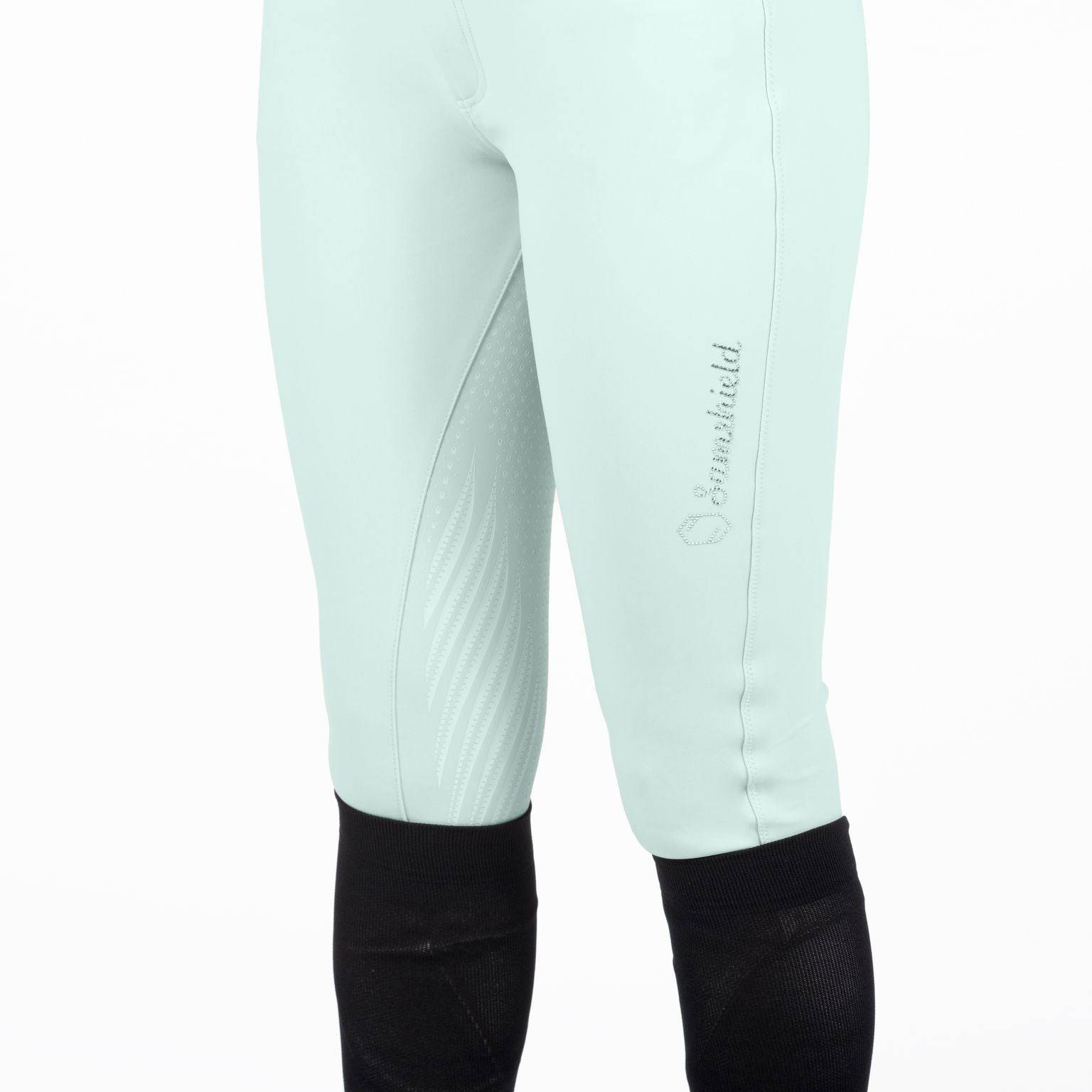 Samshield - Adele Metal Dots - Rose Gold Breeches - White - Exceptional Equestrian
