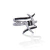 KELLY HERD BLACK STONE BARBED WIRE RING