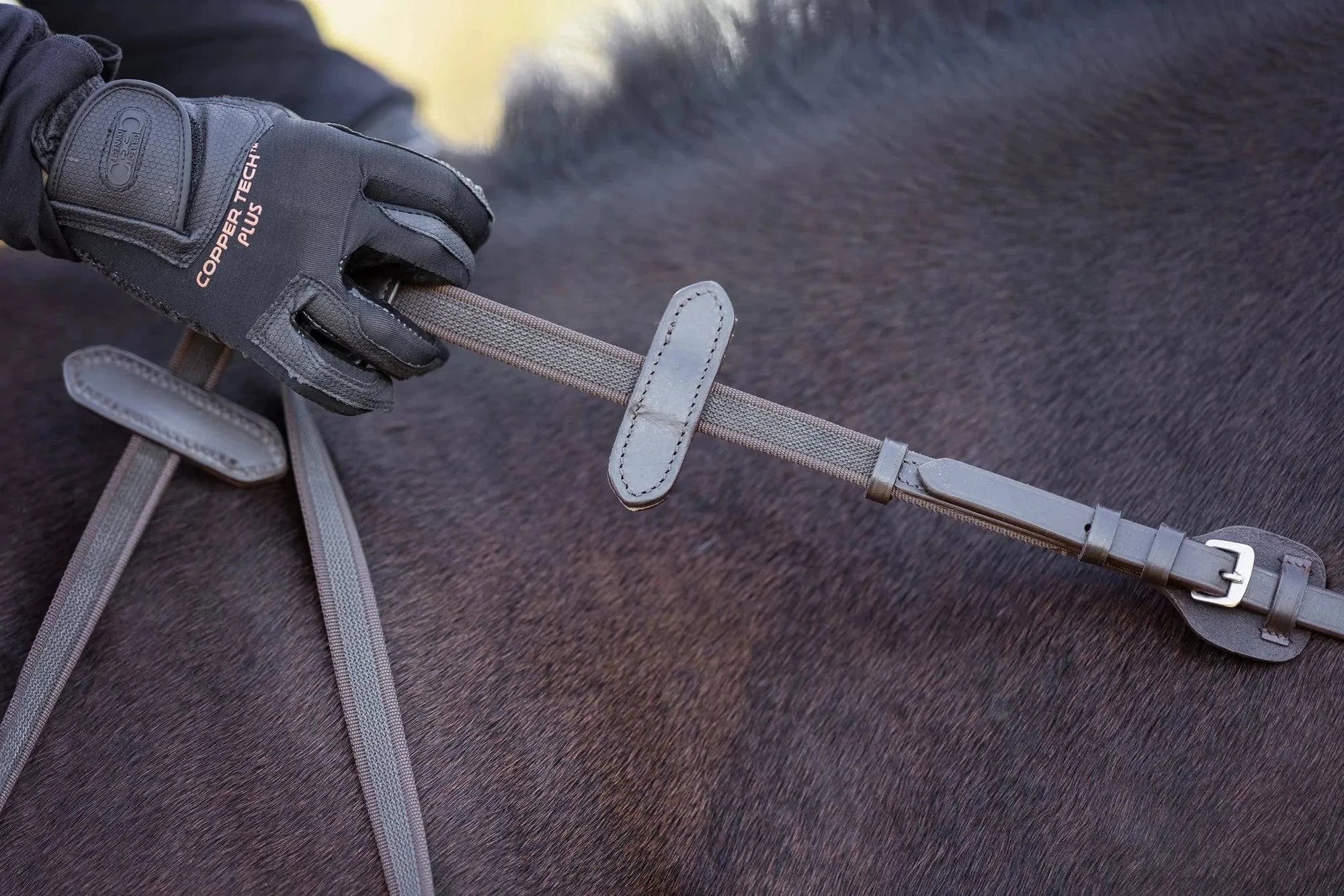 Correct Connect™ - Aaron Vale Rein with 3 Slim Hand Grips - Exceptional Equestrian