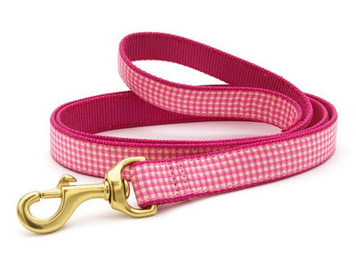 Up Country Pink Gingham Dog Collar and Lead - Sold Separately
