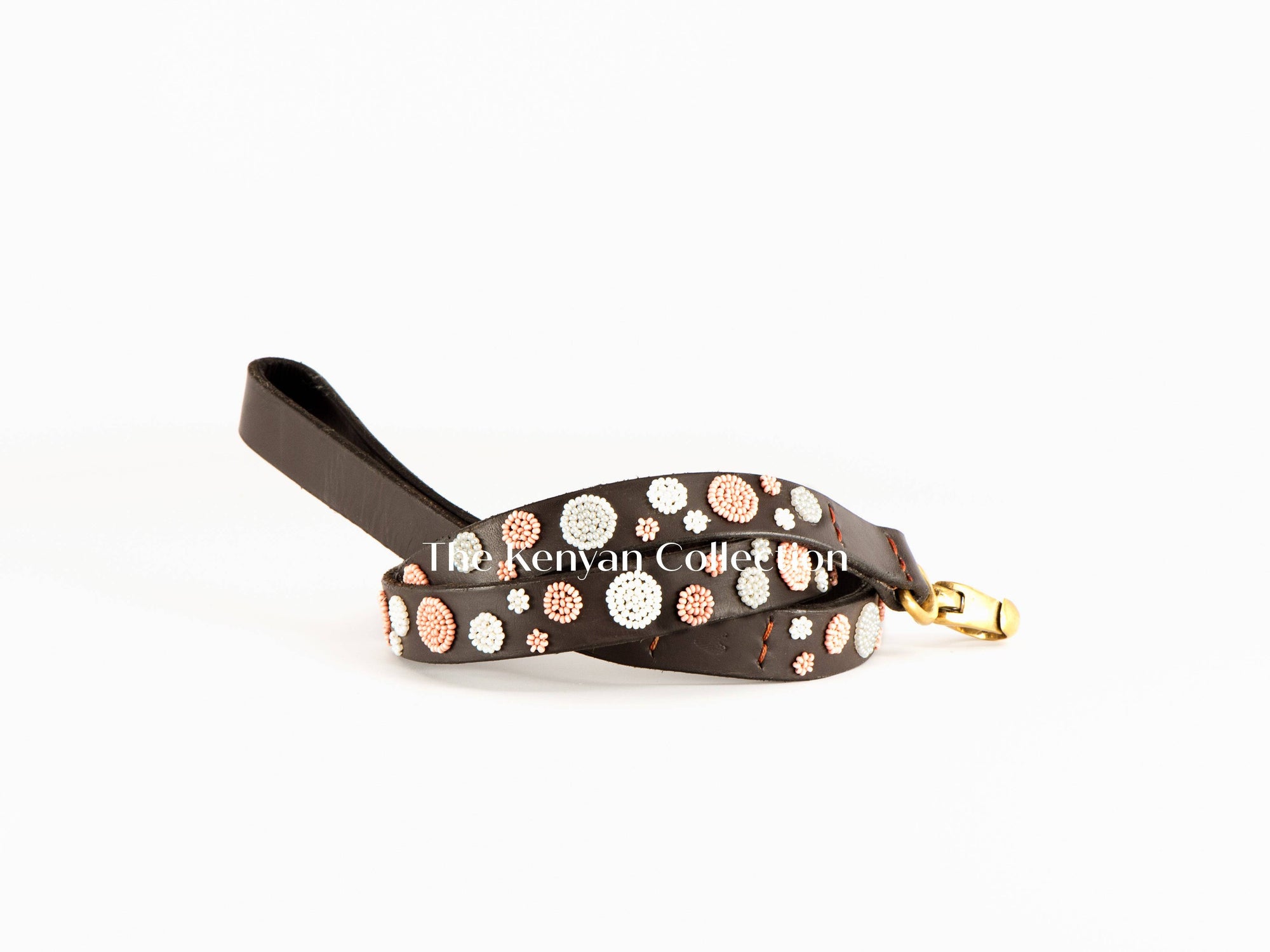 "Dots Pink" Beaded Dog Lead - Exceptional Equestrian