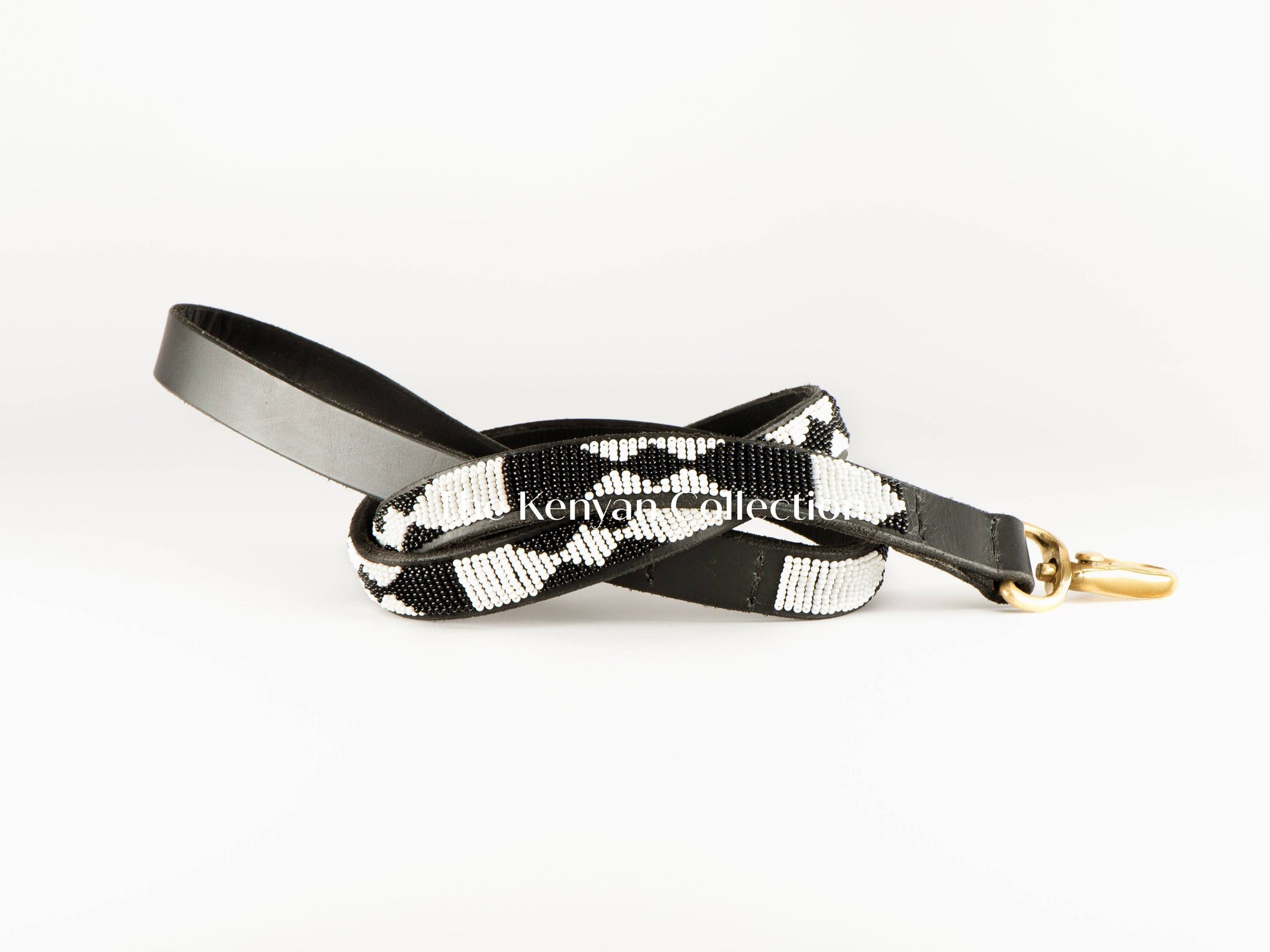 "Ebony & Ivory" Beaded Dog Lead - Exceptional Equestrian