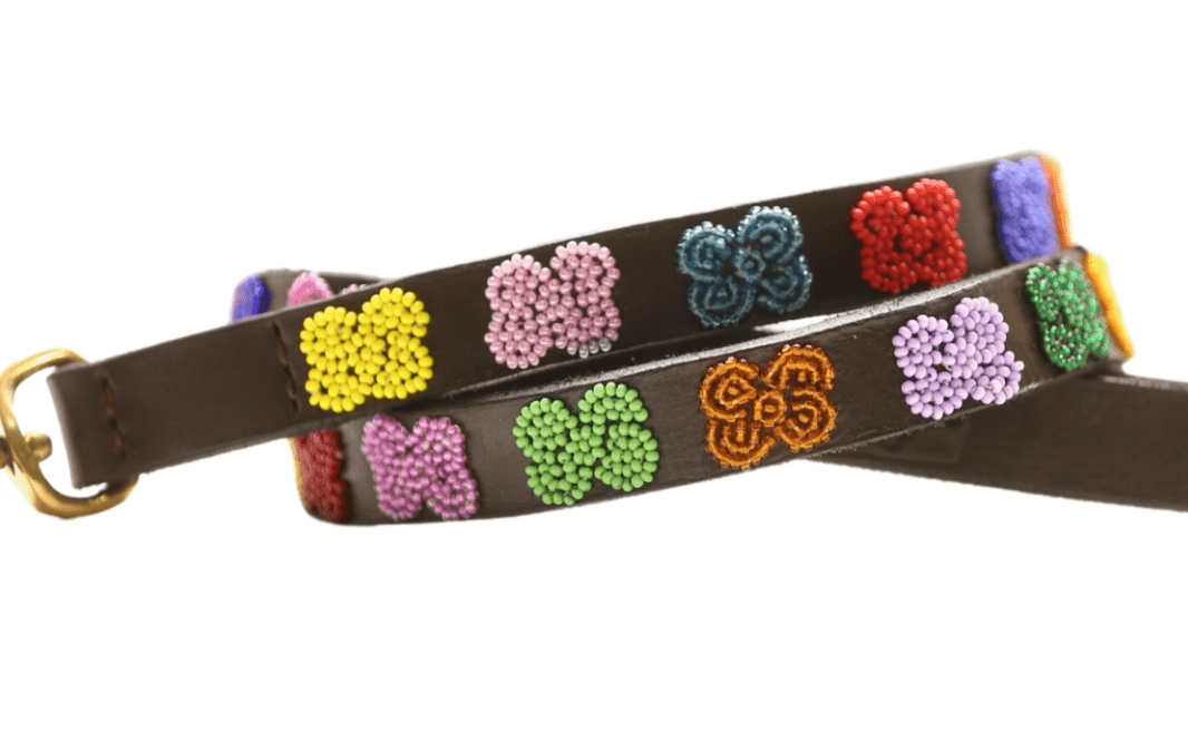 "Flower Power" Beaded Dog Lead - Exceptional Equestrian