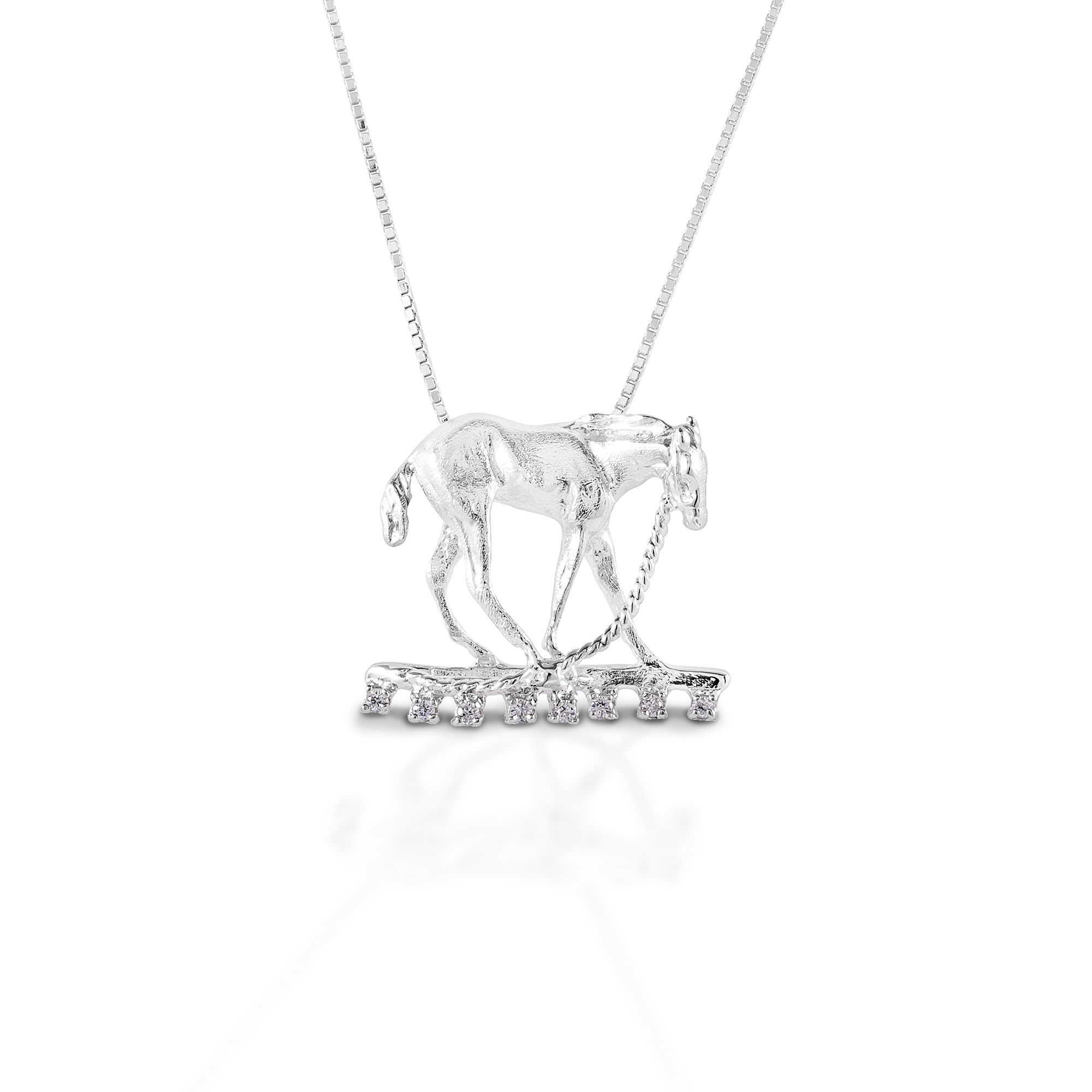 KELLY HERD FOAL & HALTER PENDANT - STERLING SILVER - Exceptional Equestrian
