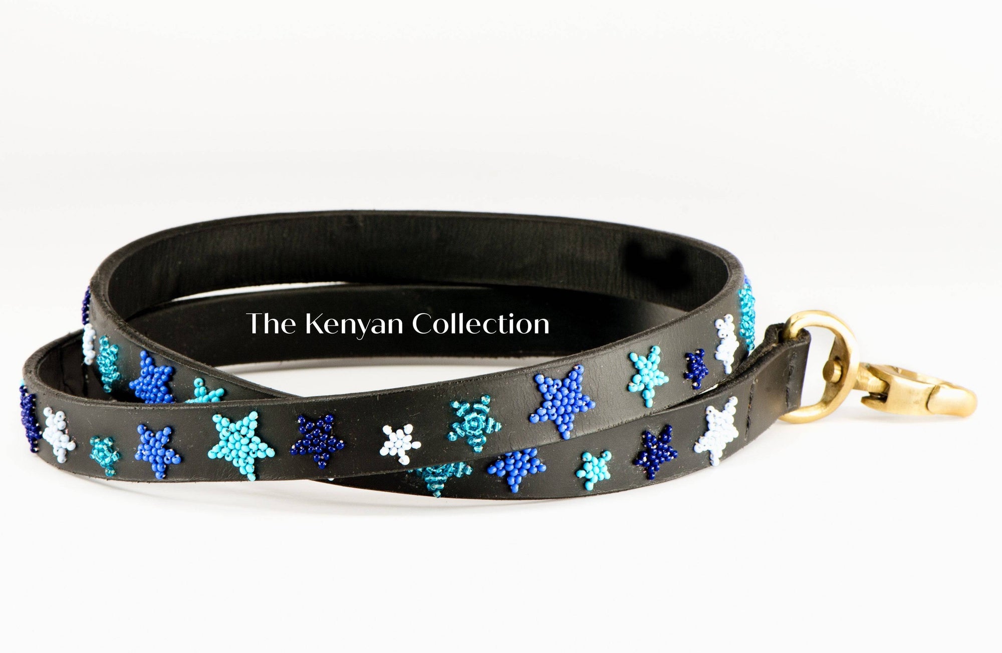 "Indigo Stars" Beaded Dog Lead - Exceptional Equestrian