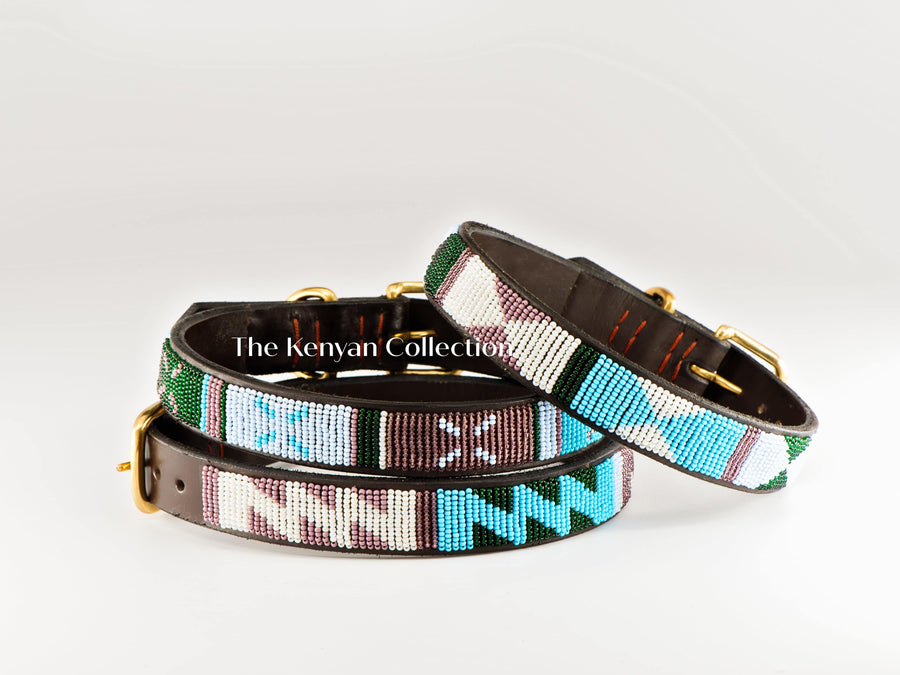 "Jacaranda" Beaded Dog Collar - Exceptional Equestrian 