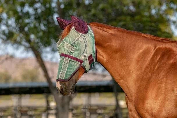 Kensington - Fly Mask with Long Nose w/ Soft Ears - Exceptional Equestrian