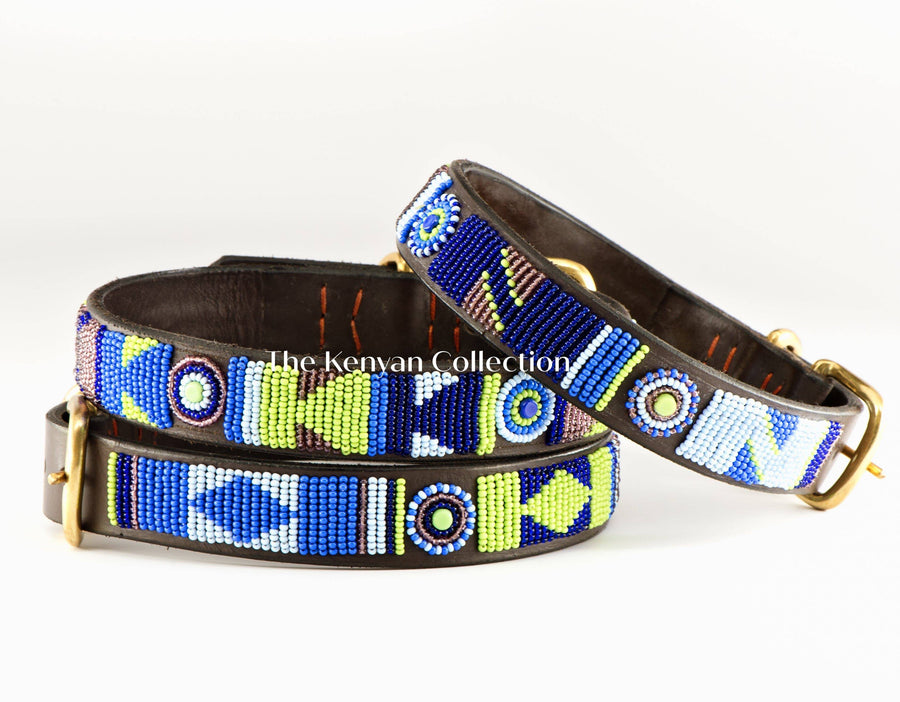 "Passion Flower" Beaded Dog Collar - Exceptional Equestrian 