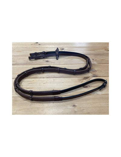 JUMP'IN Rubber Reins with Stops - One Collection - Exceptional Equestrian