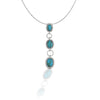 KELLY HERD TURQUOISE DROP PENDANT NECKLACE - STERLING SILVER - Exceptional Equestrian