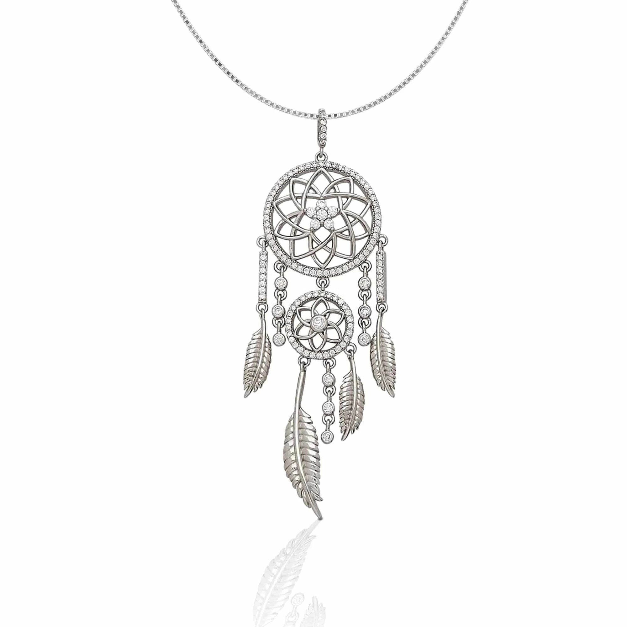KELLY HERD DREAM CATCHER PENDANT NECKLACE - STERLING SILVER - Exceptional Equestrian